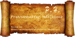 Prettenhoffer Héliosz névjegykártya